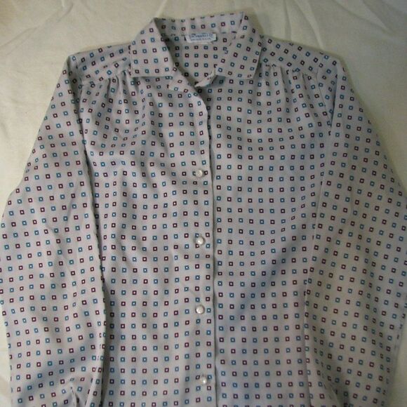 Vintage Levi Strauss Diamond Polyester Disco Shirt - Picture 1 of 7